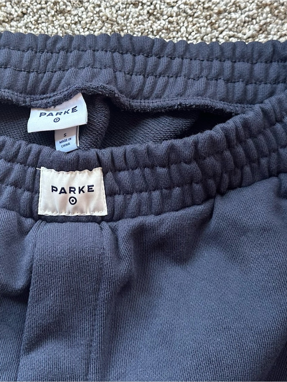 Parke high-rise Boxer Sweatpants Navy Brand New - Picture 3 of 3